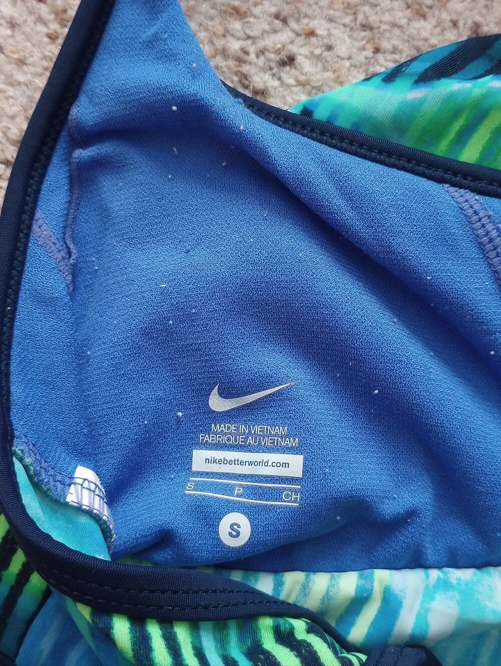 Nike Swim Tank Top Blue Small Activewear Swimming Summer Pool Beach